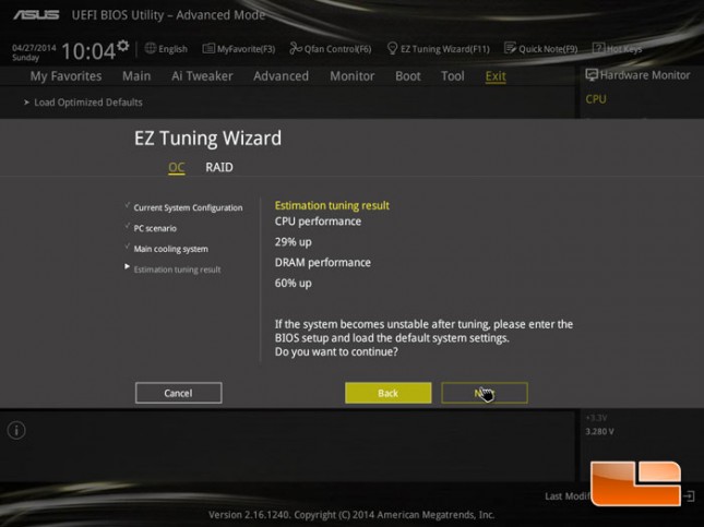 ASUS EZ Tuning Wizard