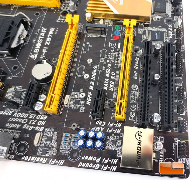 BIOSTAR Hi-Fi Z97WE Intel Z97 Motherboard Layout