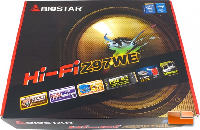 BIOSTAR Hi-Fi Z97WE Intel Z97 Motherboard Retail Packaging