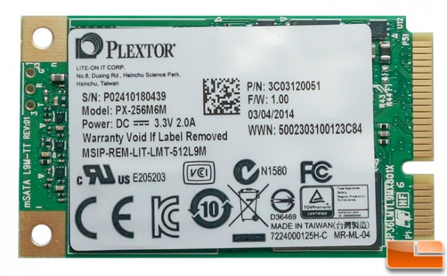 Plextor M6M  mSATA 256GB