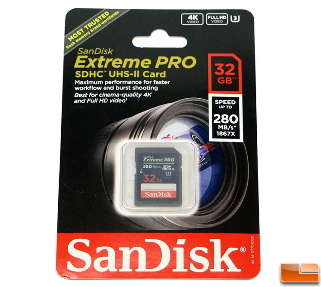 SanDisk 32GB Extreme Pro SDHC UHS-II Memory Card