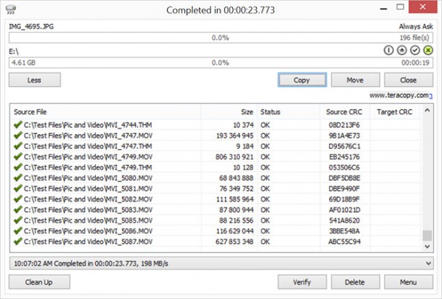 Corsair Force LX TeraCopy-File-Copy