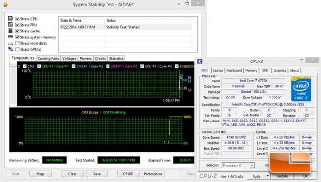 GIGABYTE Z97X-Gaming G1 WiFi-BK 4.8GHz Overclock Results