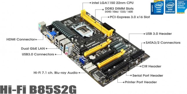 Biostar Hi-Fi B85S2G board