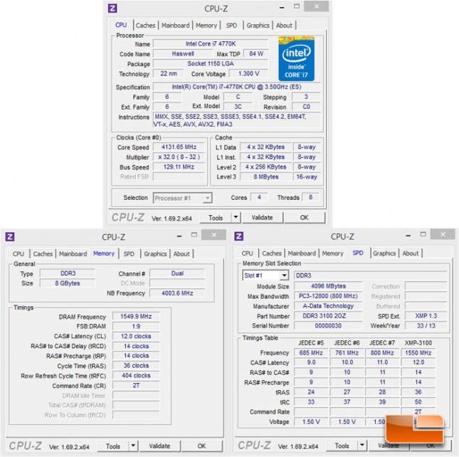 ADATA XPG 3100MHz memory Kit System Settings