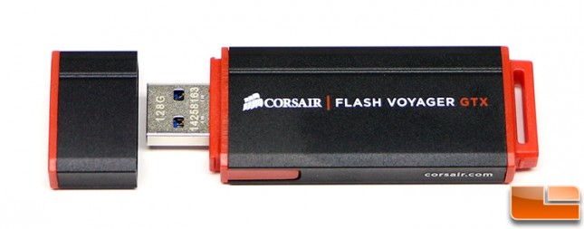 Corsair Flash Voyager GTX 128GB Drive Cap Open