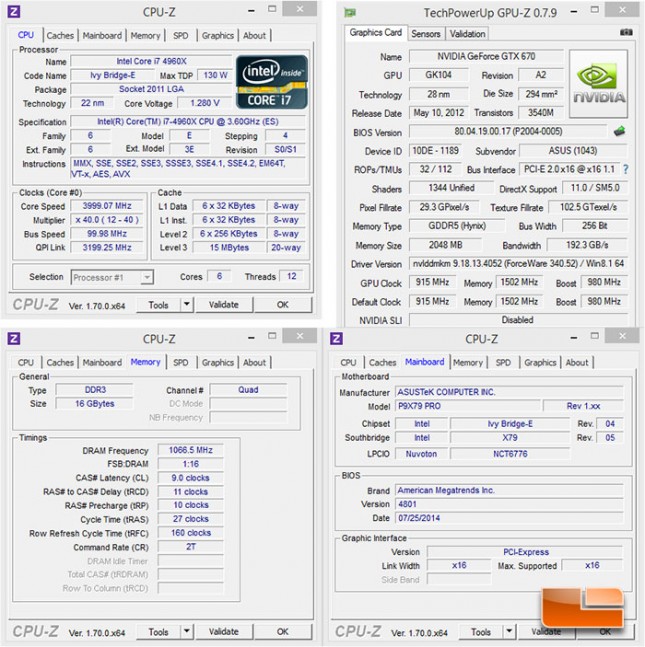 ASUS P9X79-Pro Intel X79 System Settings