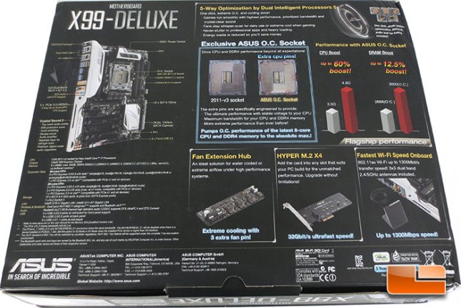 ASUS X99 Deluxe Intel X99 Motherboard Retail Packaging