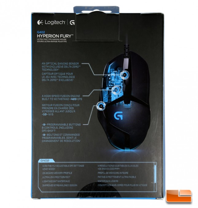 Logitech Souris de gaming G402 Hyperio Fury