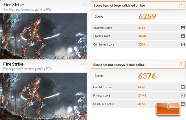 3DMark Firestrike Overclocking Benchmark Results Intel X99