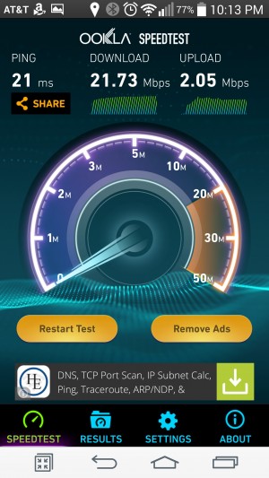 Voyager Air 2 Speedtest Baseline