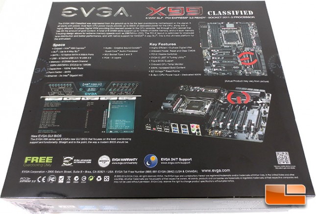 EVGA X99 Classified Intel X99 Motherboard Retail Packaging