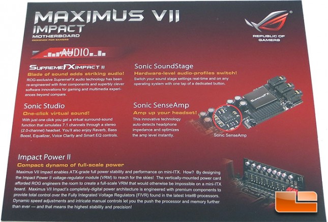 ASUS Maximus VII Impact Motherboard Retail Packaging