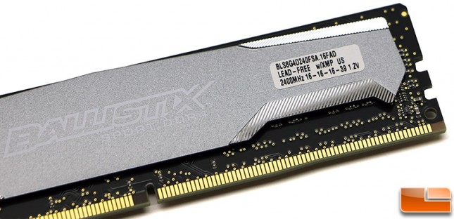 Crucial Ballistix Sport DDR4 Memory 2400MHz Label