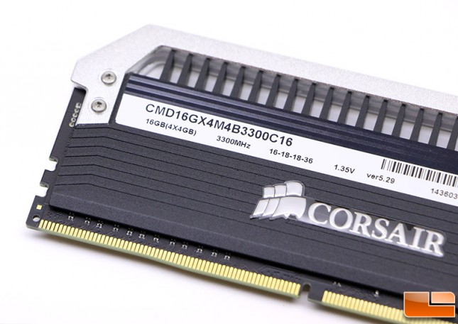 Corsair DDR4 3300MHz Label