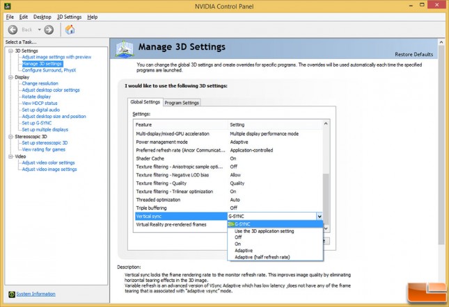 NVIDIA G-Sync Setup