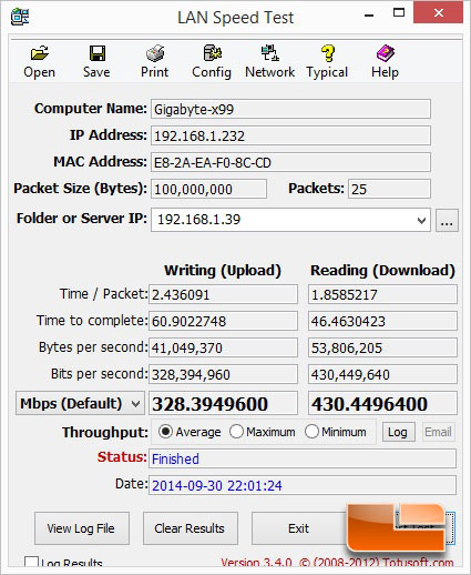 GIGABYTE X99-Gaming G1 WiFi Wireless Performance Testing