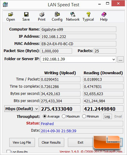 GIGABYTE X99-Gaming G1 WiFi Wireless Performance Testing