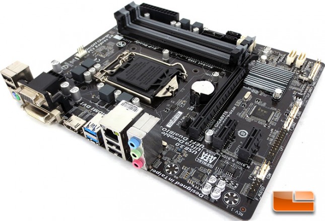 GIGABYTE B85M-DS3H mATX LGA1150 Motherboard Layout