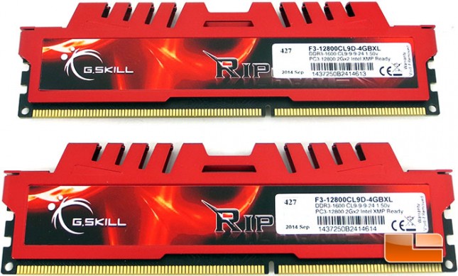 G.Skill Ripjaws X 4GB DDR3 1600MHz Memory Kit