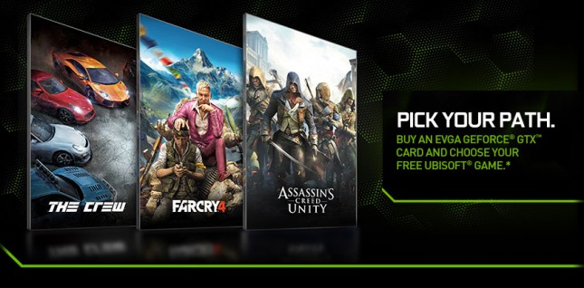 EVGA Pick Your Path Ubisoft Game Bundle