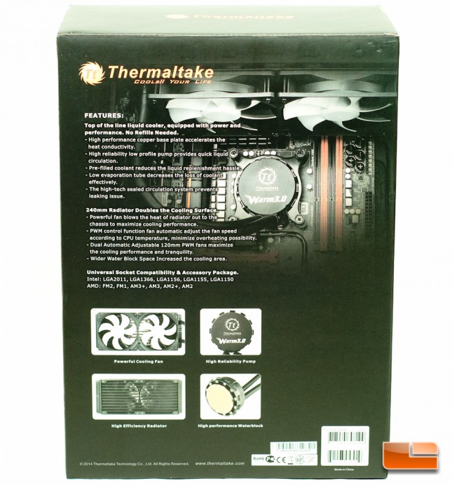 Thermaltake Water 3.0 Extreme S Box Rear