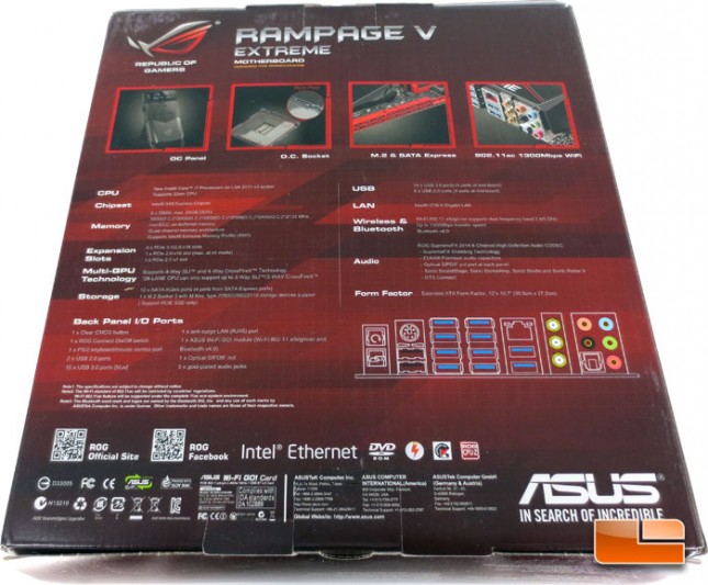 ASUS Rampage V Extreme Intel X99 Motherboard Packaging