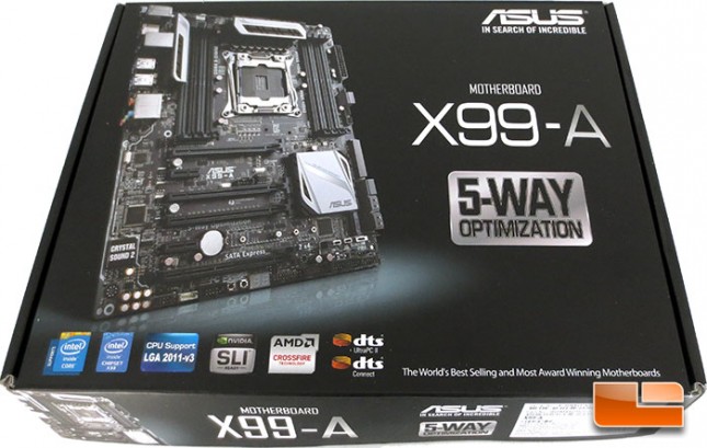 ASUS X99A Intel X99 Motherboard Retail Packaging