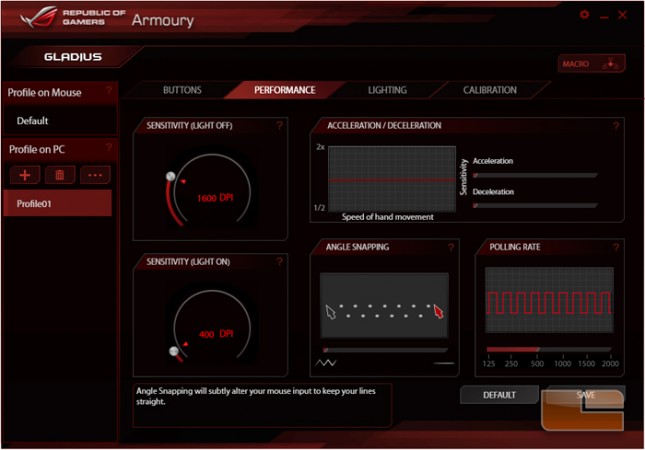 ASUS ROG Gladius Armoury Software