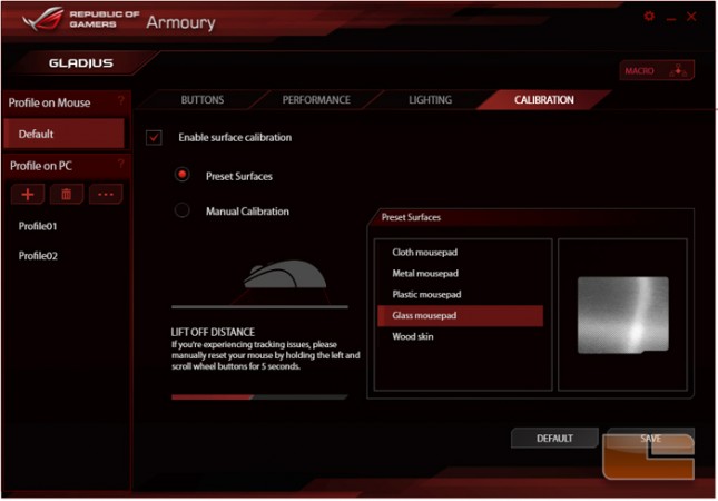 ASUS ROG Gladius Armoury Software