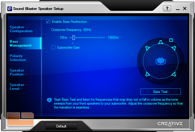 Sound Blaster Speaker Setup