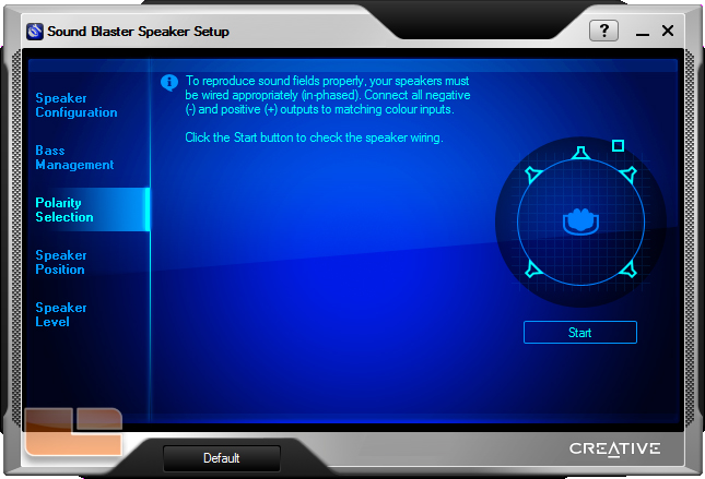 Sound Blaster Speaker Setup