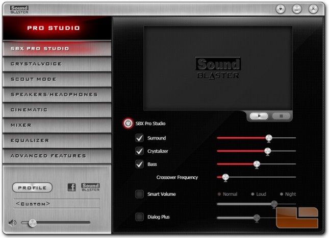 Sound Blaster Z-Series Control Panel