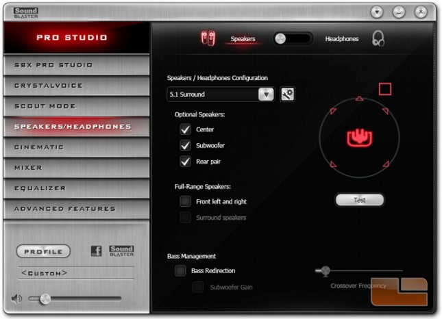 Sound Blaster Z-Series Control Panel