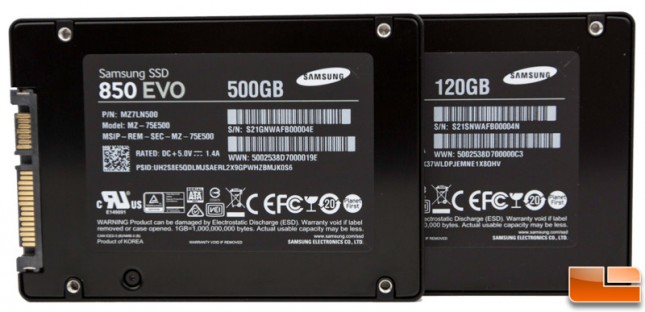 Samsung 850 EVO 120GB 500GB