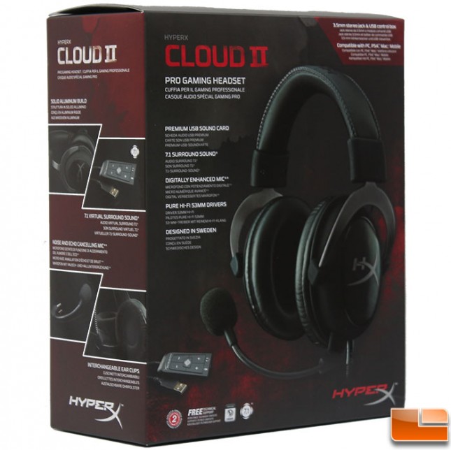 Kingston HyperX Cloud II Gaming Headset Red KHX-HSCP-RD