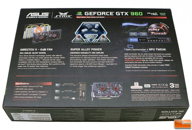 ASUS GeForce GTX 960 Retail Box Back