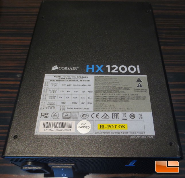 Corsair HX1200i 1200 Watt Power Supply