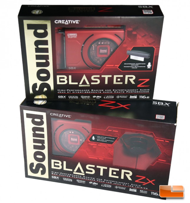 Creative Sound Blaster Z and Zx