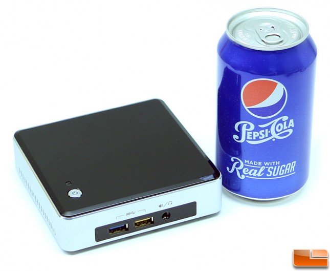 Intel NUC next to Pepsi can