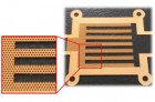 Etched pattern of the evaporator