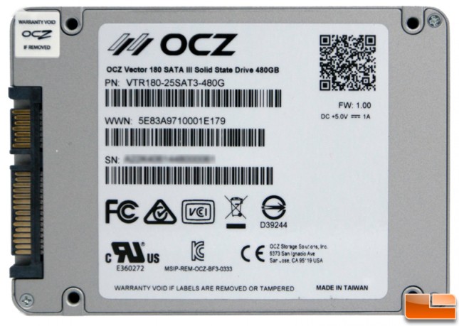 OCZ Vector 180 480GB Rear