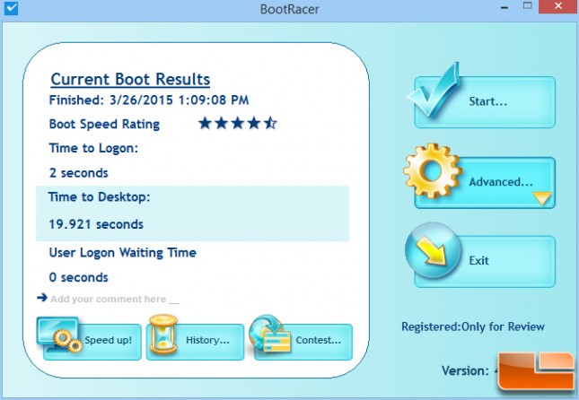 Samsung EVO 850 mSATA Boot Racer