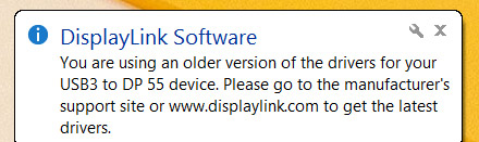 displaylink software outdated