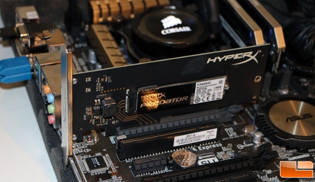 HyperX Predator PCIe SSD Installed