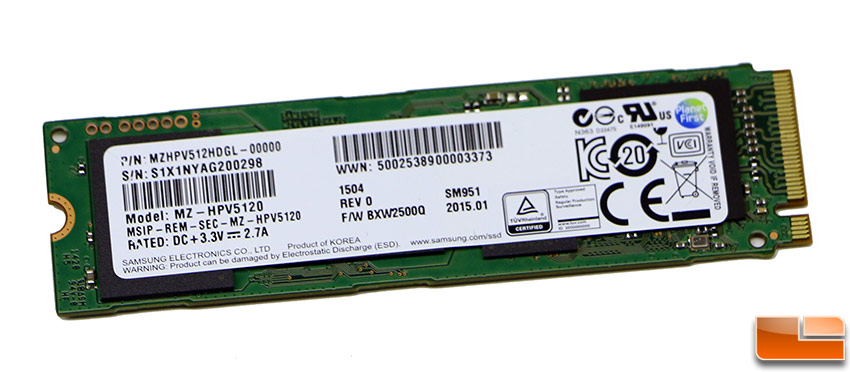 Samsung SM951 512GB M.2 PCIe - Legit Reviews