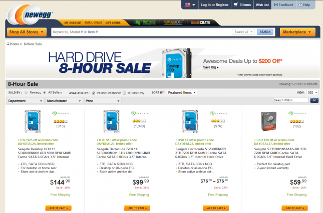 Newegg Hard Drive Sale