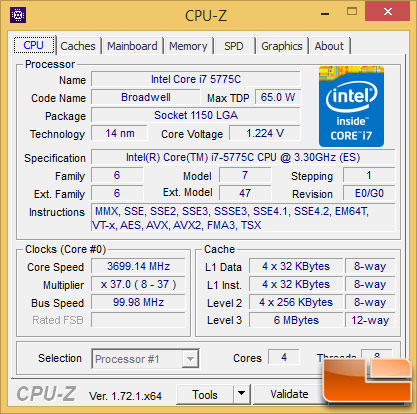 Intel Core i7-5775C Turbo Clock