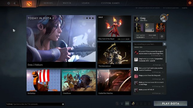 DOTA 2 Reborn Day 1 02 Dashboard