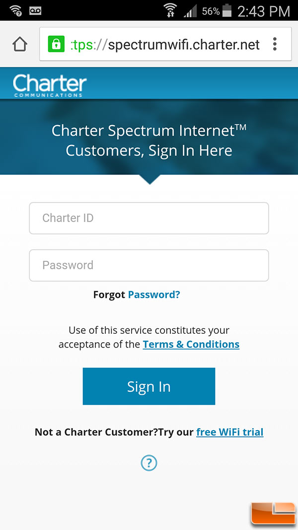 Charter Spectrum Chart